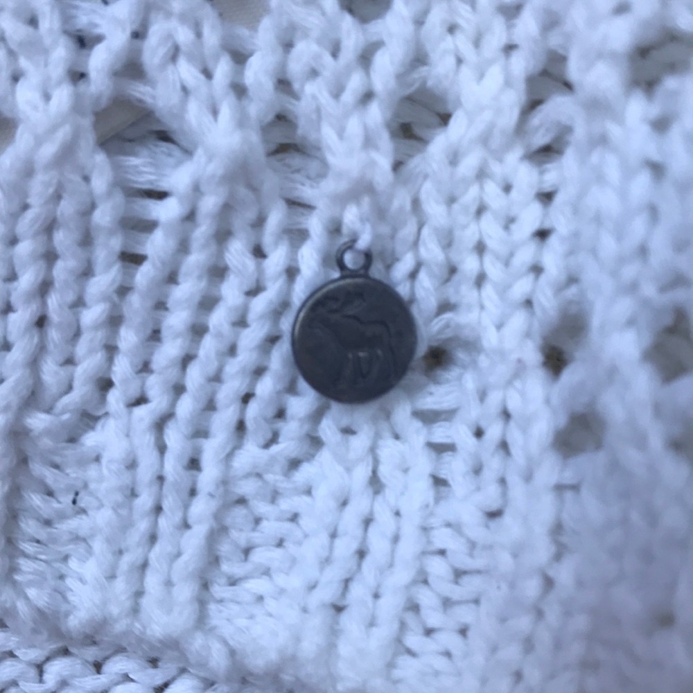 Abercrombie kids white cotton blend sweater (S) - Picture 4 of 6